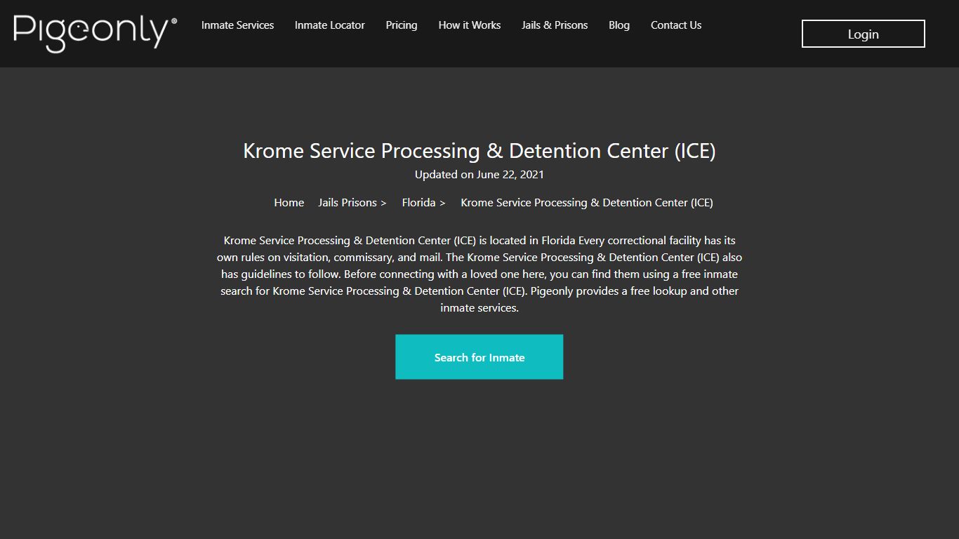 Krome Service Processing & Detention Center (ICE) Inmate ...